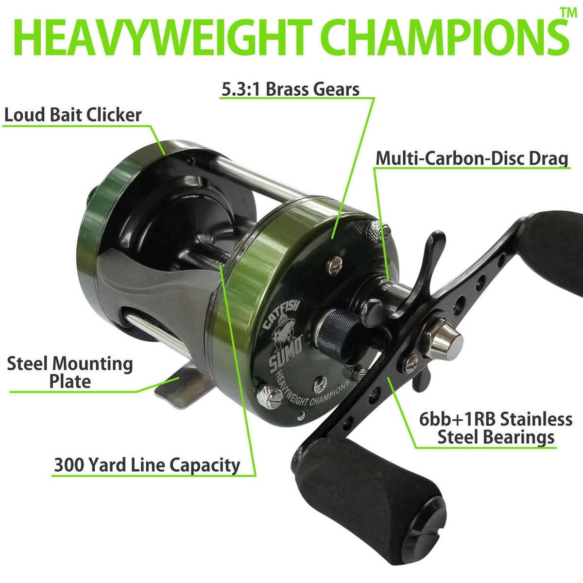 Catfishing Reel with Right Side Retrieve B8939