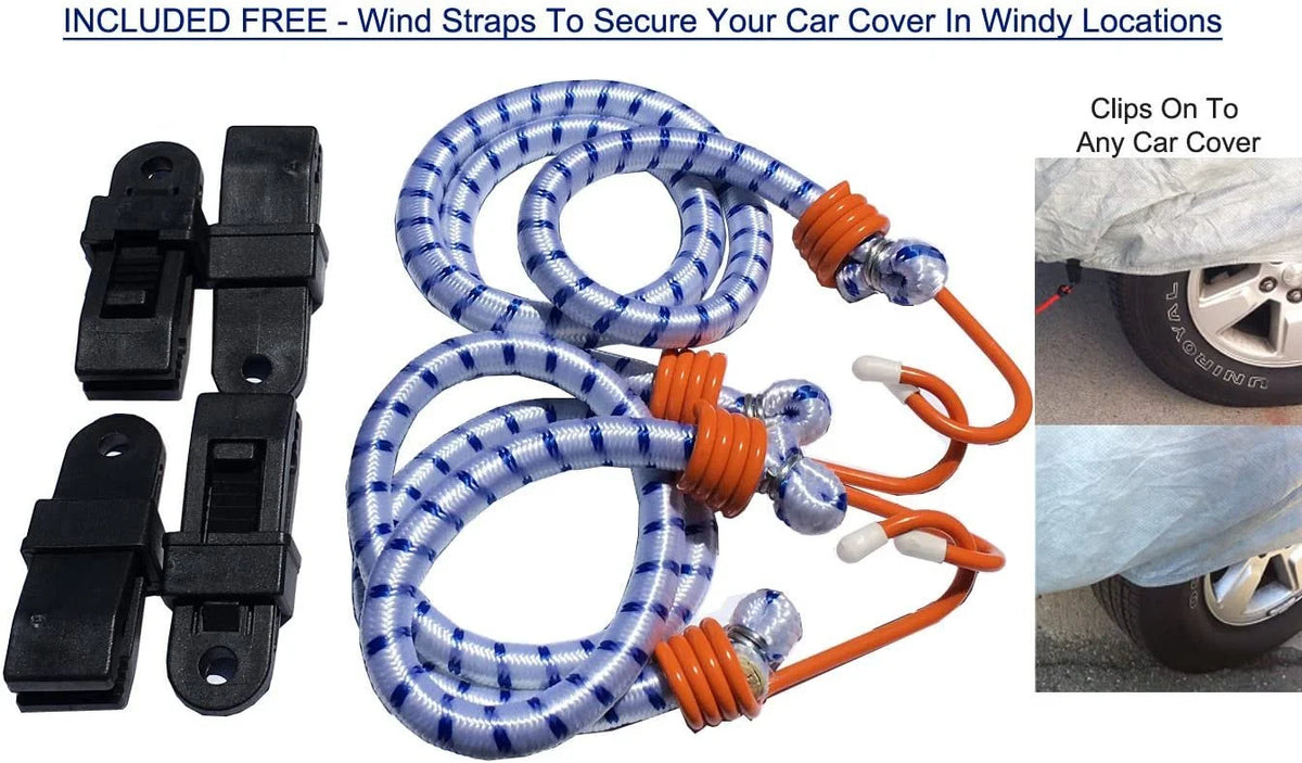 Car Cover with Fleece Lining, Wind Straps U263833