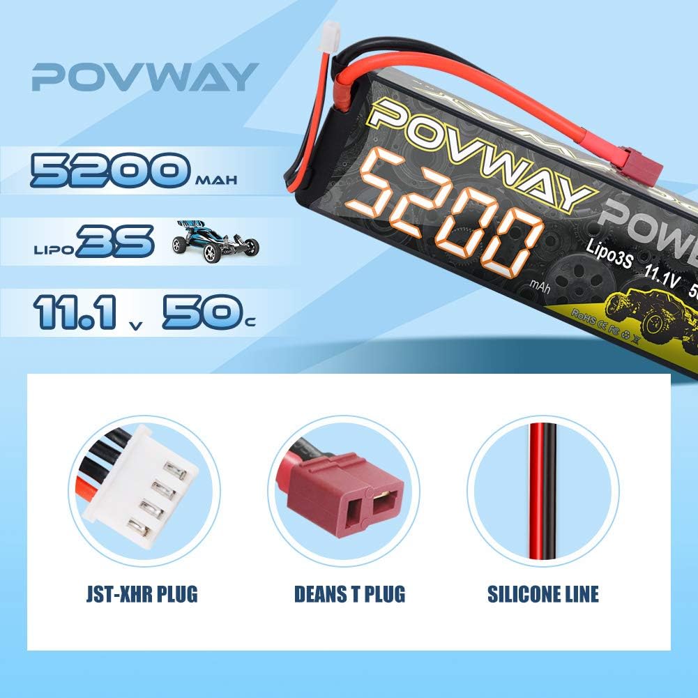 3S 11.1V 50C 5200 RC Battery Pack of 2 L4379
