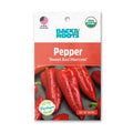 Organic Sweet Red Marconi Pepper Seeds, 1 Seed Packet B691