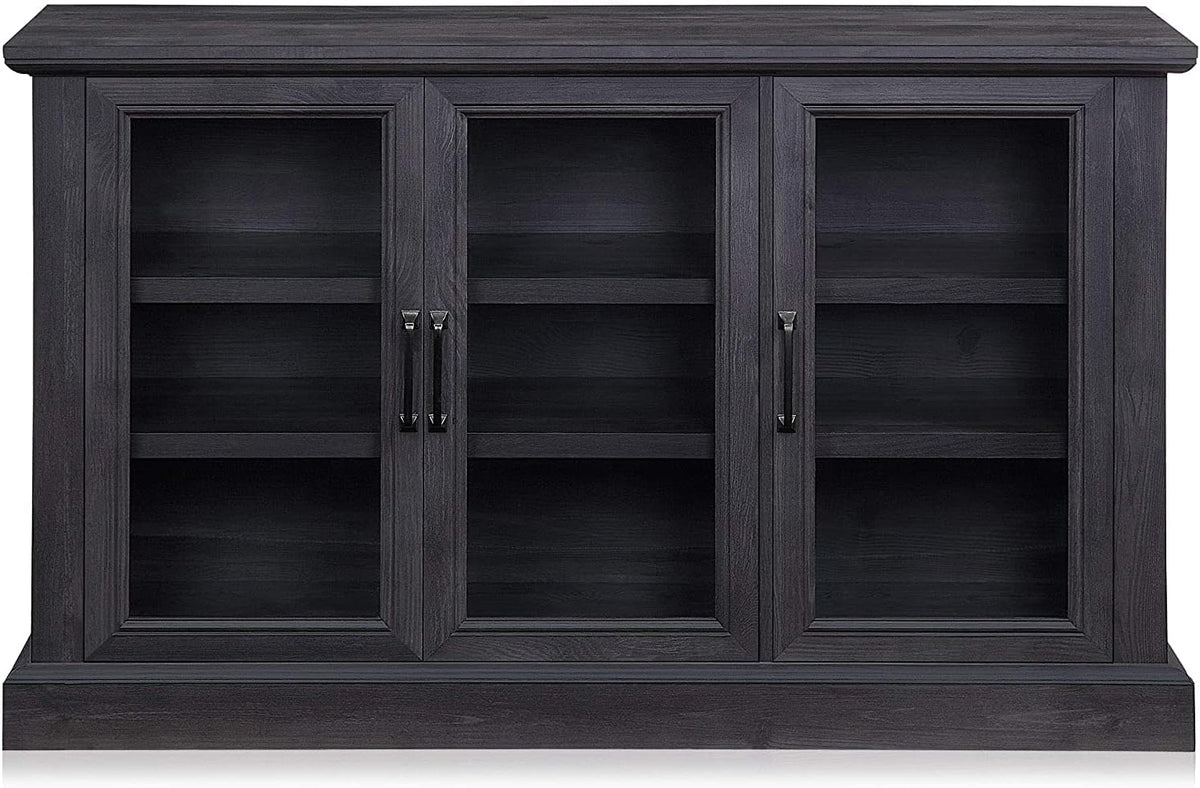 Rustic Grey Wood Sideboard Buffet Entertainment Center with Storage Cabinet P581160