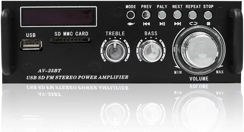 Wireless Bluetooth 5.0 Stereo Amplifier System, 200W Dual Channel Audio Receiver with Remote Control, Pack of 2 J176