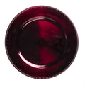 Beaded Charger Plates 13" Burgundy Set of 24 M796583