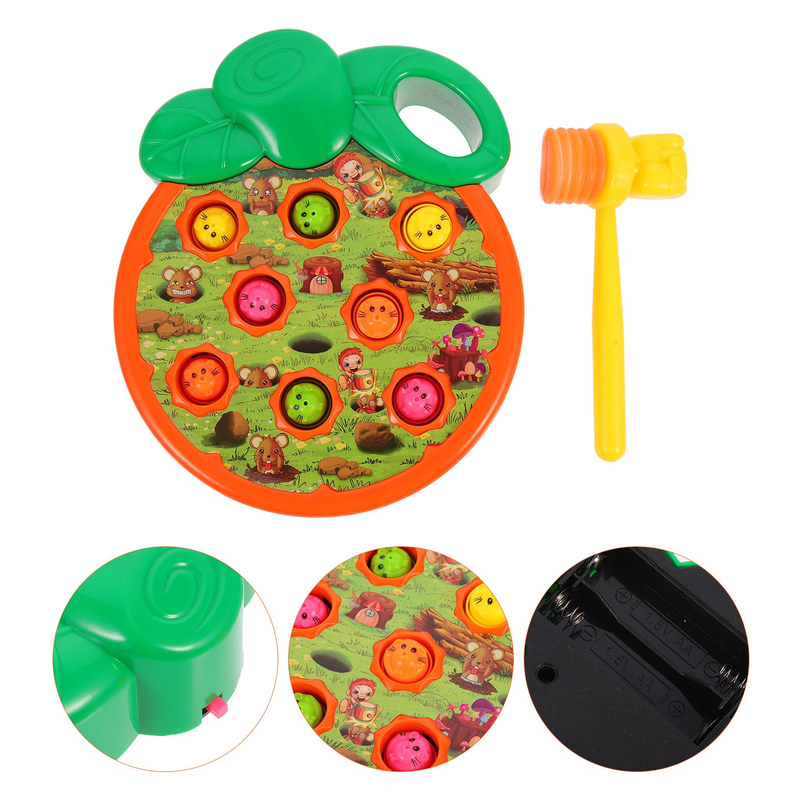 Electric Mole Game Toy Whacking Toy Cartoon Hammer Beating Toy I12241
