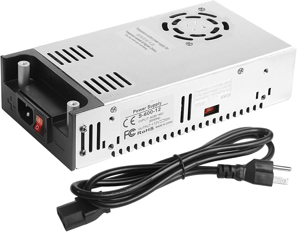 110V AC to 12V DC Converter Power Supply Adapter, 50A 600W, Pack of 2 Z287920