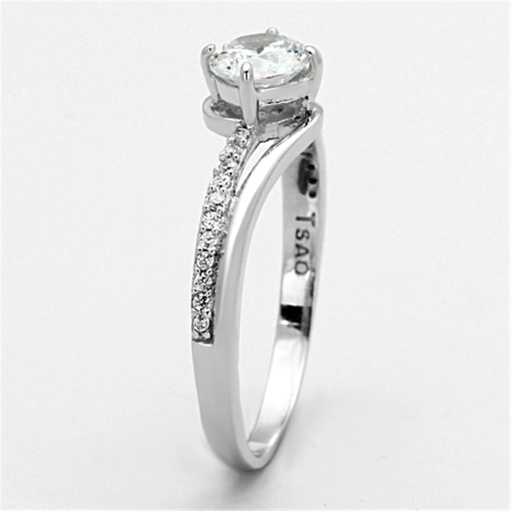 Sterling Silver Engagement Ring with CZ Stones P2609
