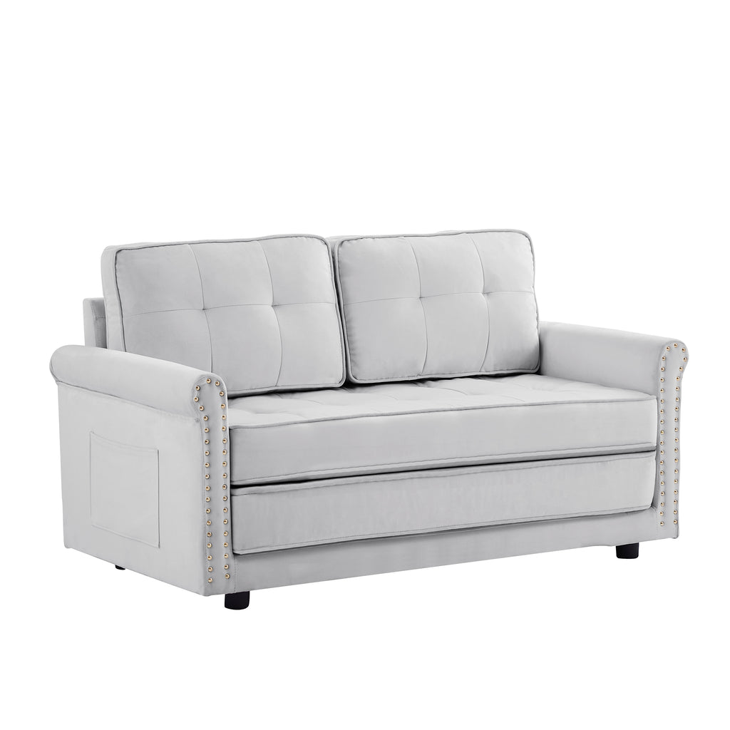 Velvet Folding Convertible Sofa Bed C62243