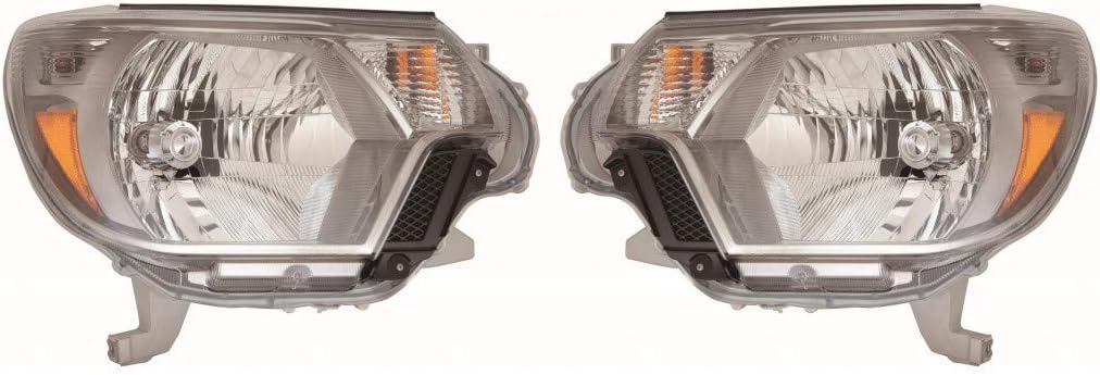 Driver Side Headlight Assembly for Toyota Tacoma 2014 2015 Black Bezel V335