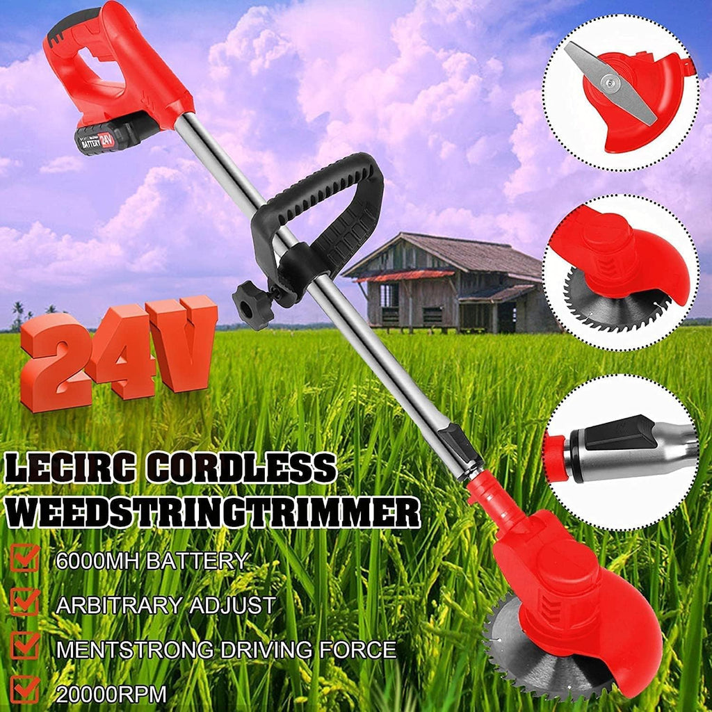 Cordless Grass Trimmer Weed Cutter Kit with 2.0 Ah Battery & Fast Charger 12 V Pack of 2 K496