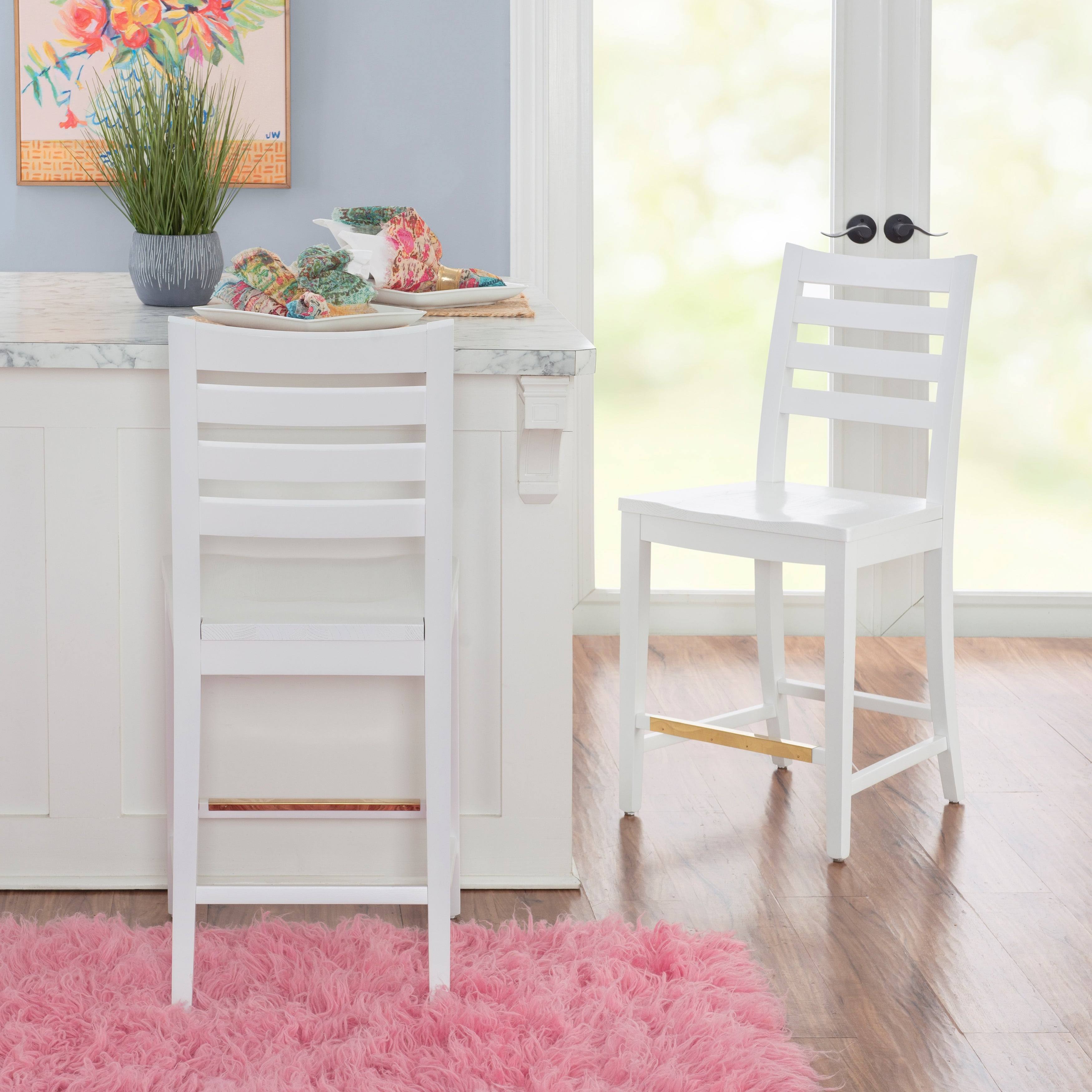 White Counter Stool Set of Two G410