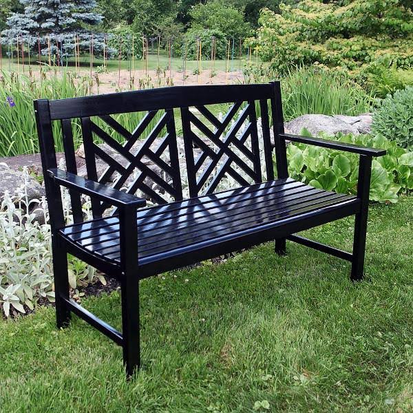 White Fretwork Bench Y6650