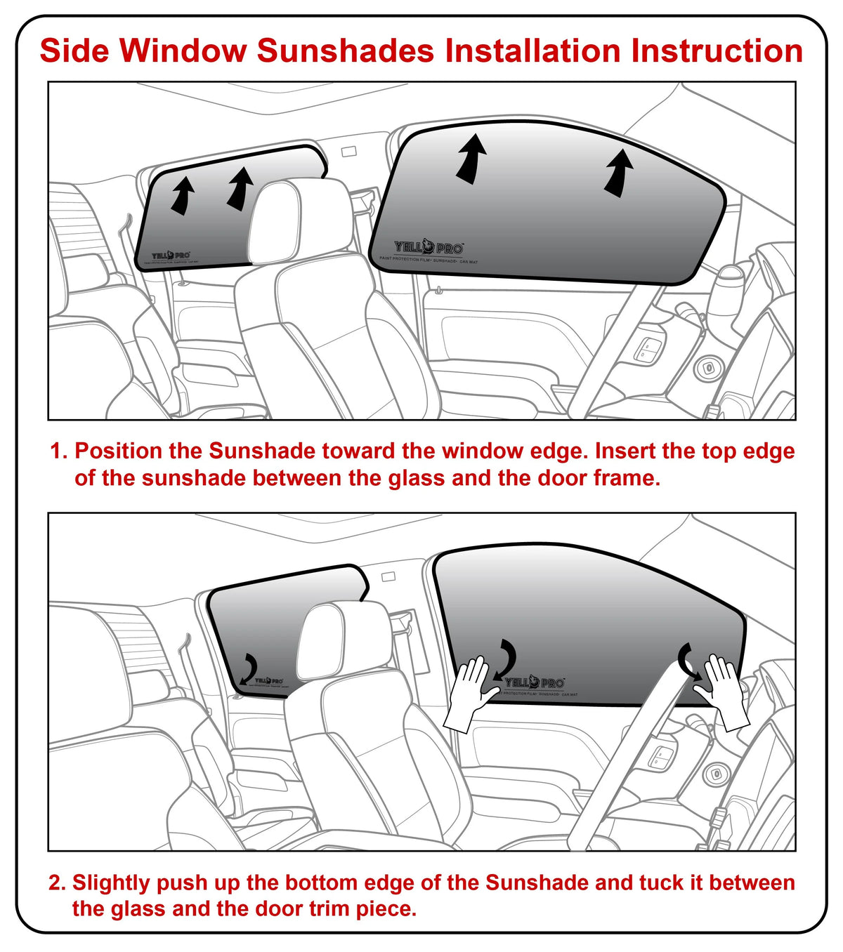 Front Side Window Sunshades Set of 2 A421368