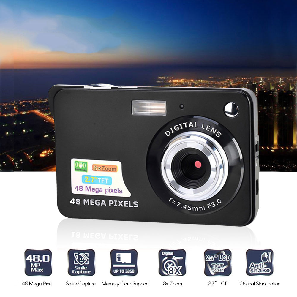 Digital Camera 18mp 2.7 Inch Lcd Screen 8x With Battery Pocket Camera H40089