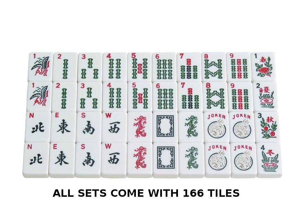 White Aluminum Case Mahjong Set A14890
