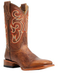 Brown Broad Square Toe Western Boot Q440846