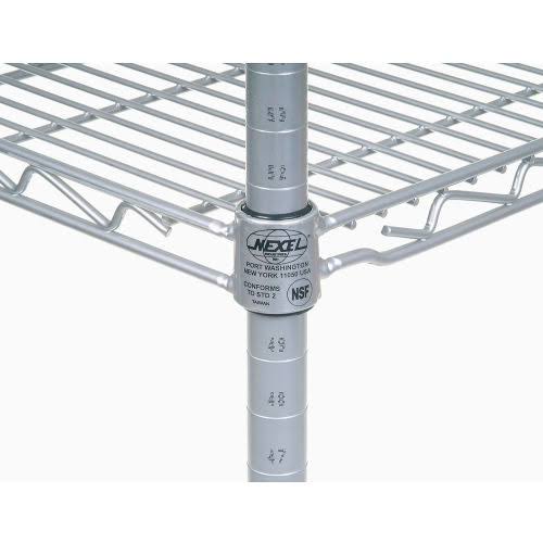 Silver Epoxy 4 Tier Wire Shelving Starter Unit K997