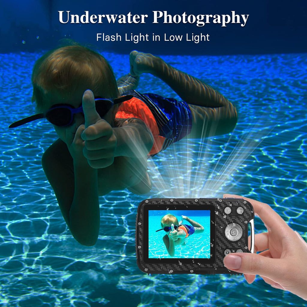 Blue 16MP 1080P Waterproof Digital Camera D1222