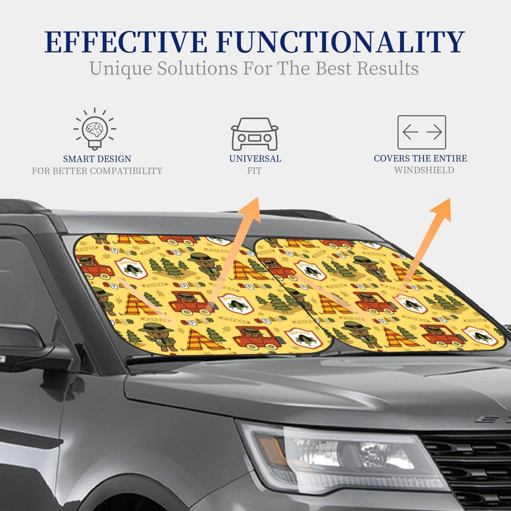 2 Piece Car Windshield Sun Shade O56635