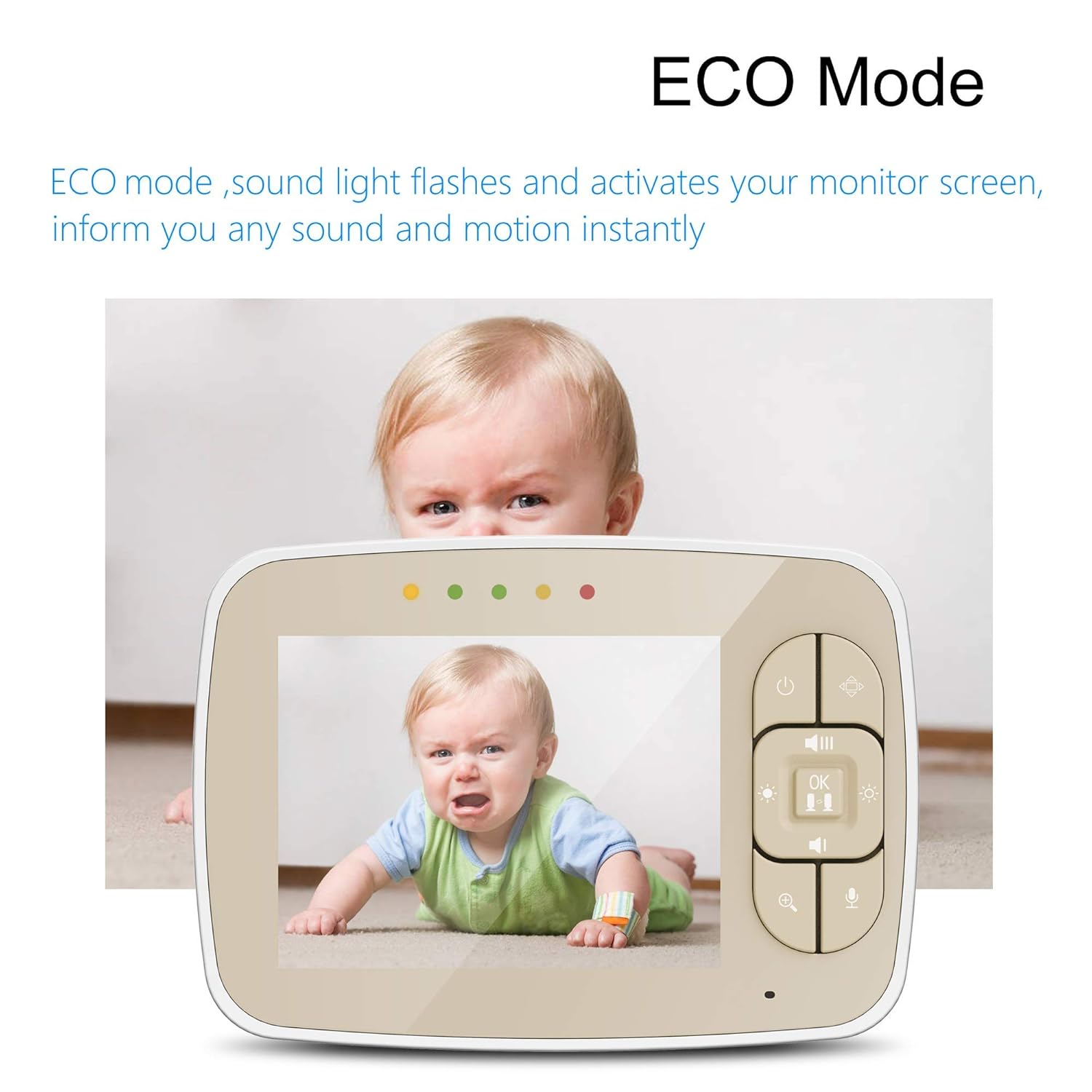 Baby Monitor with Camera and Video, 3.5 inch B334