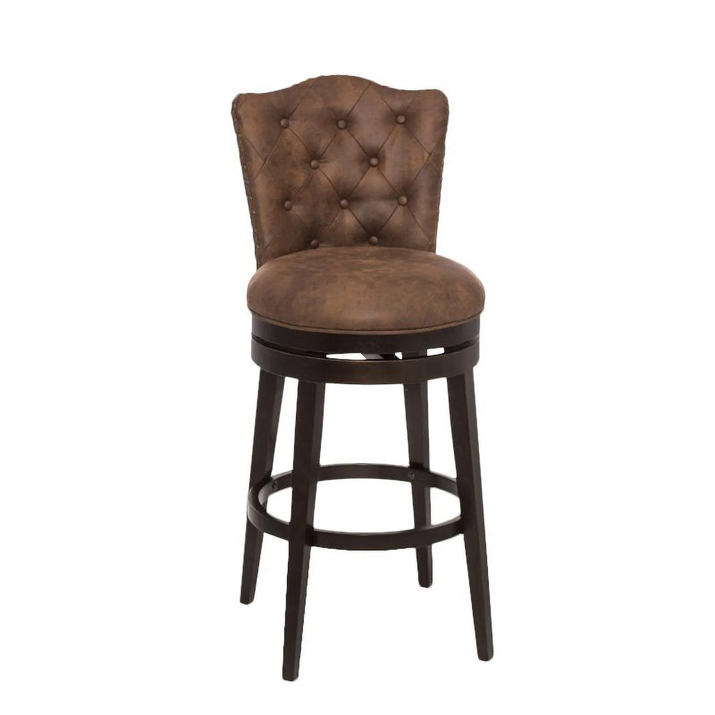Faux Leather Swivel Bar Stool - Set of 2 H392