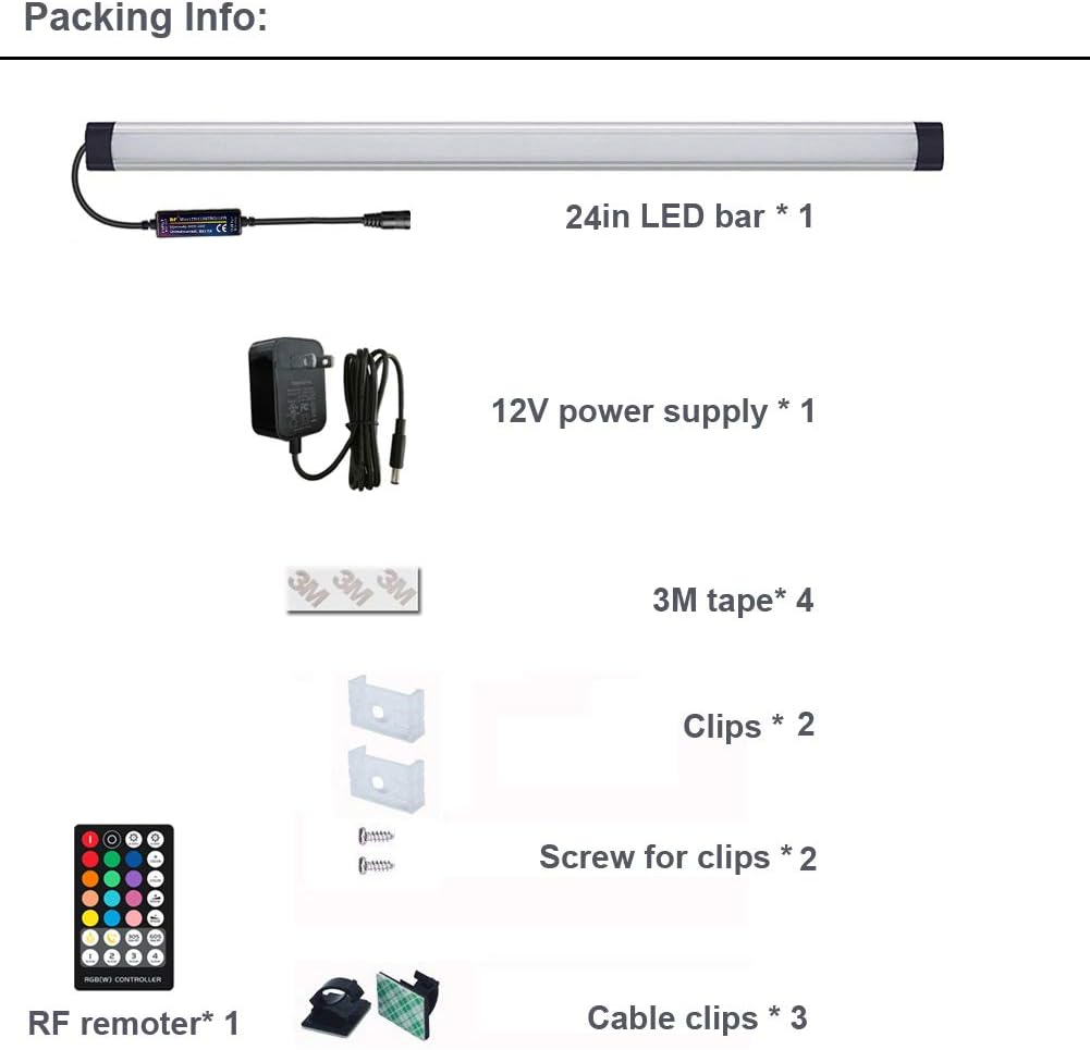 Dimmable RGB LED Light Bar (24 Inch) Z769766