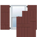 18 in. x 58 in. Exterior Real Wood Pine Board and Batten Shutters Pair R12834