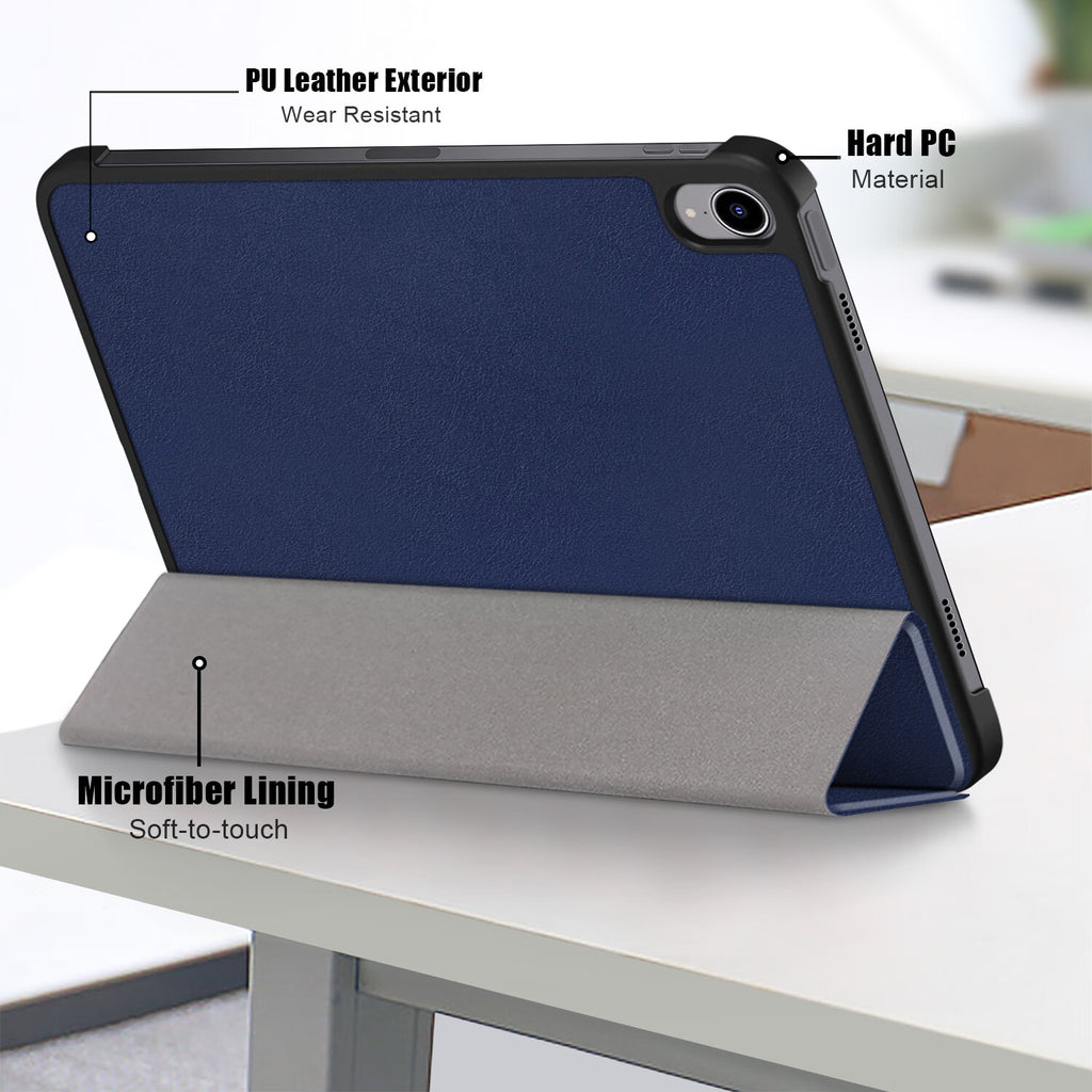 Darkblue Tri-fold Stand Case for iPad 10.9" 2022 A501914