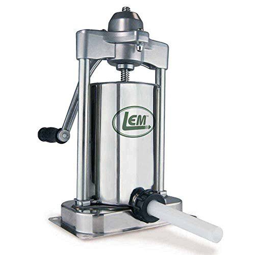 5 lb Stainless Steel Vertical Sausage Stuffer with Plastic Stuffing Tubes J76143