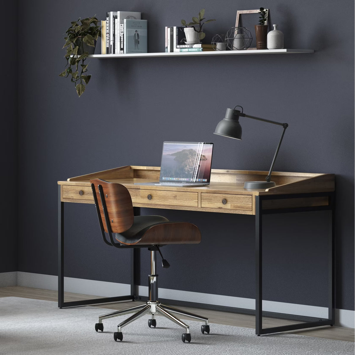 Distressed Golden Wheat Writing Office Desk M4310