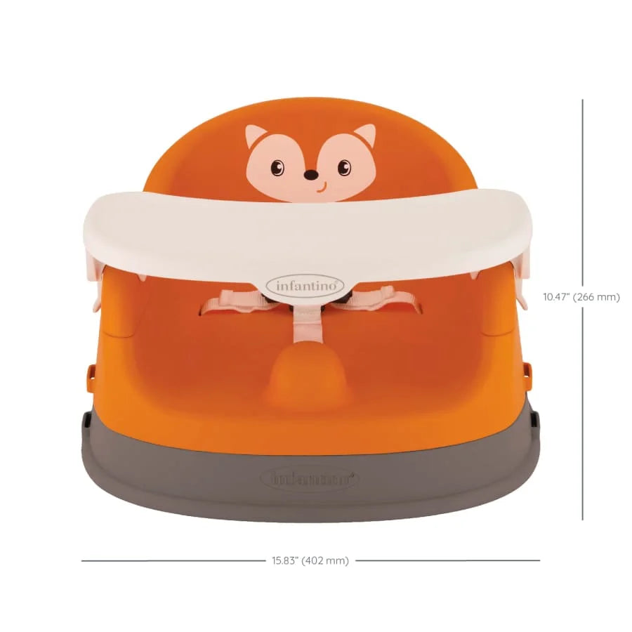 4-in-1 Lightweight Feeding Booster Seat, Orange Fox E468985