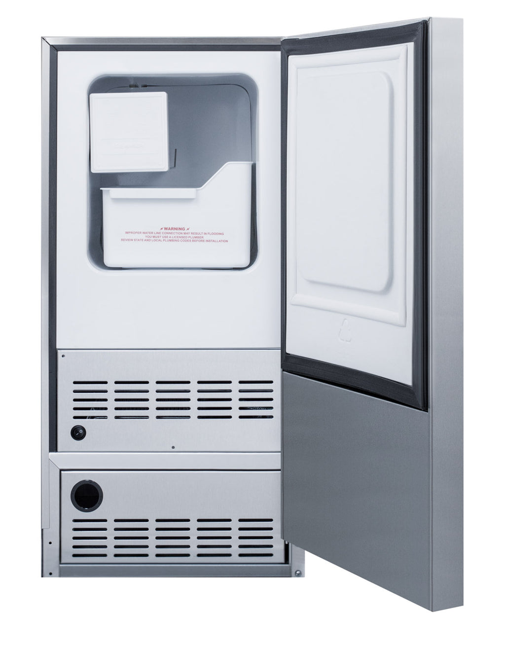 Undercounter ADA Compliant Manual Defrost Icemaker with Stainless Steel Exterior Q659