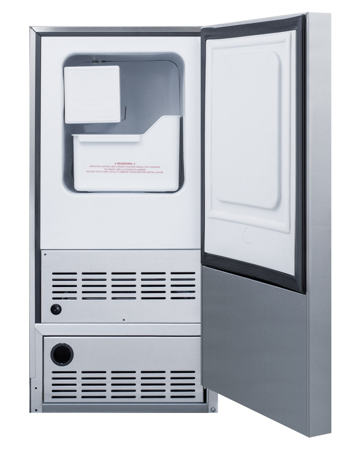 Undercounter ADA Compliant Manual Defrost Icemaker with Stainless Steel Exterior Q659