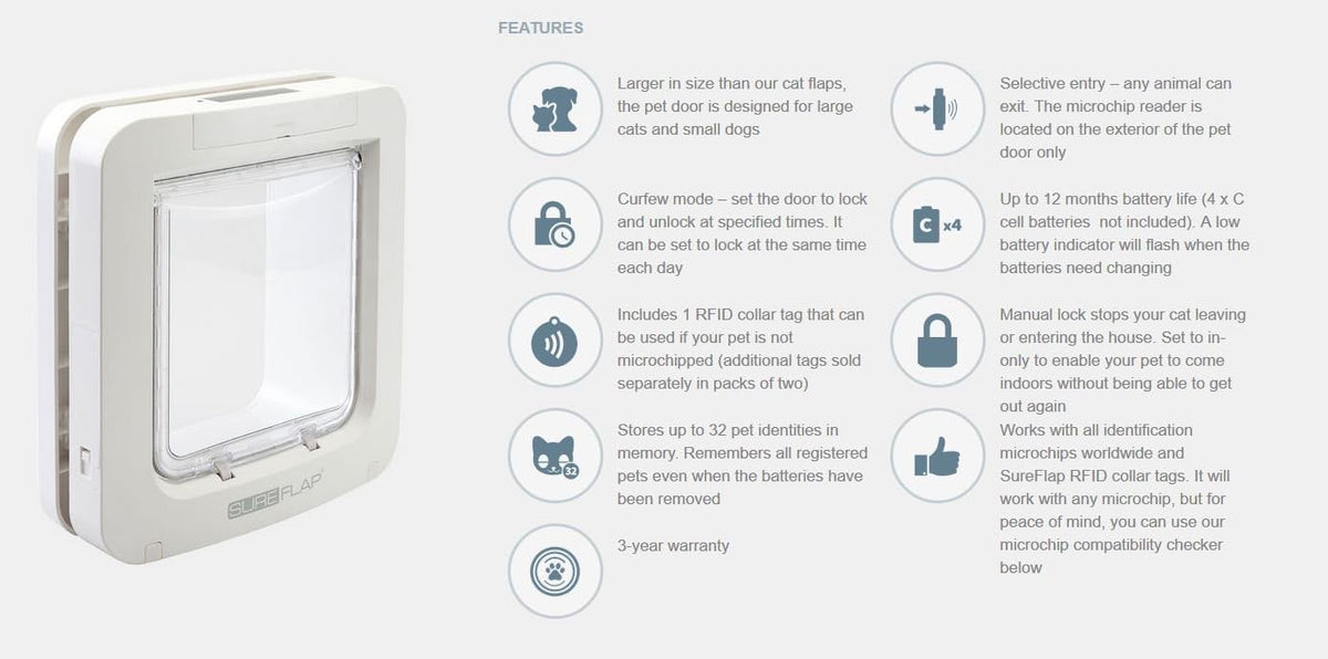 Microchip Pet Door (White) Pack of 2 J898838