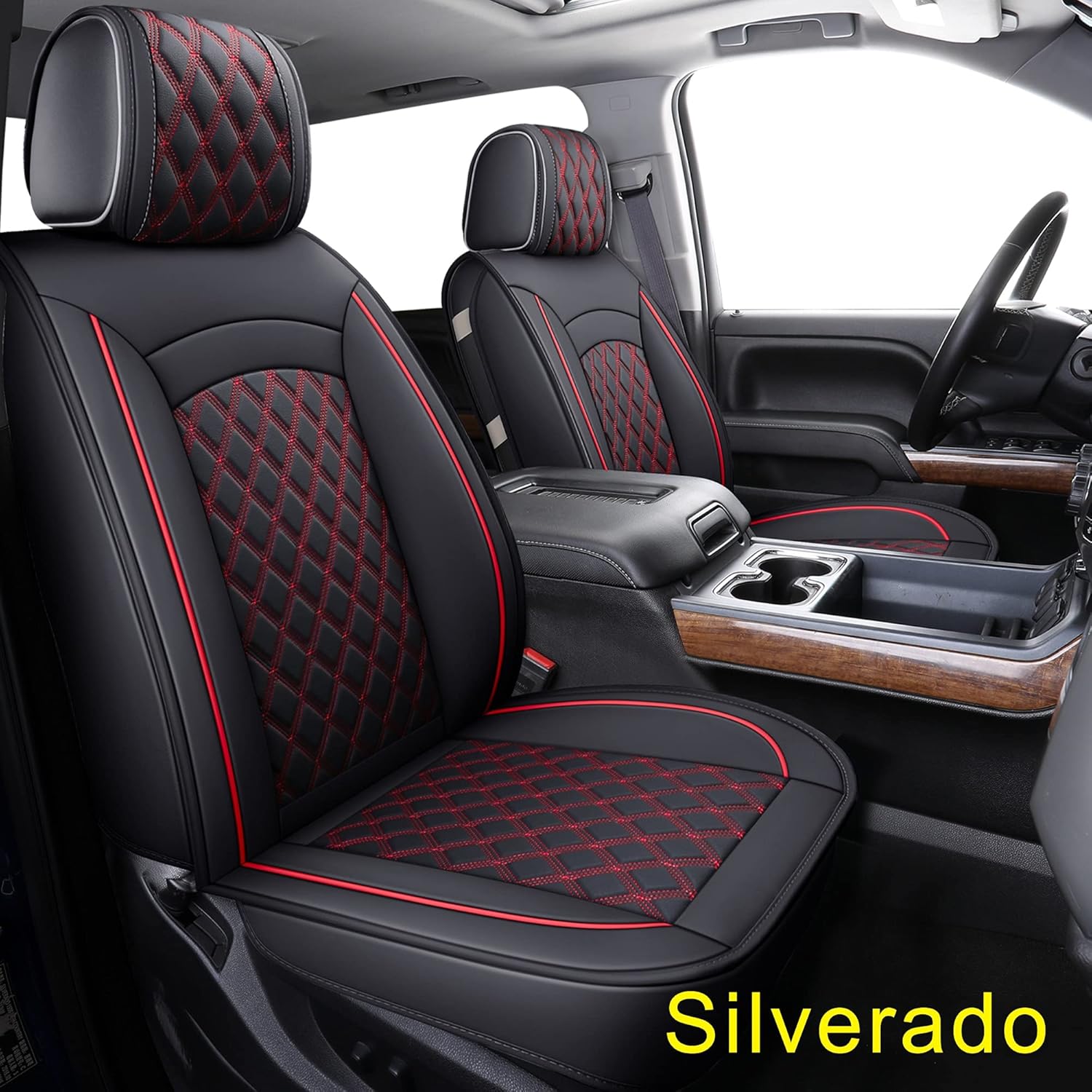 Black Water Proof Faux Leather Seat Covers R1619