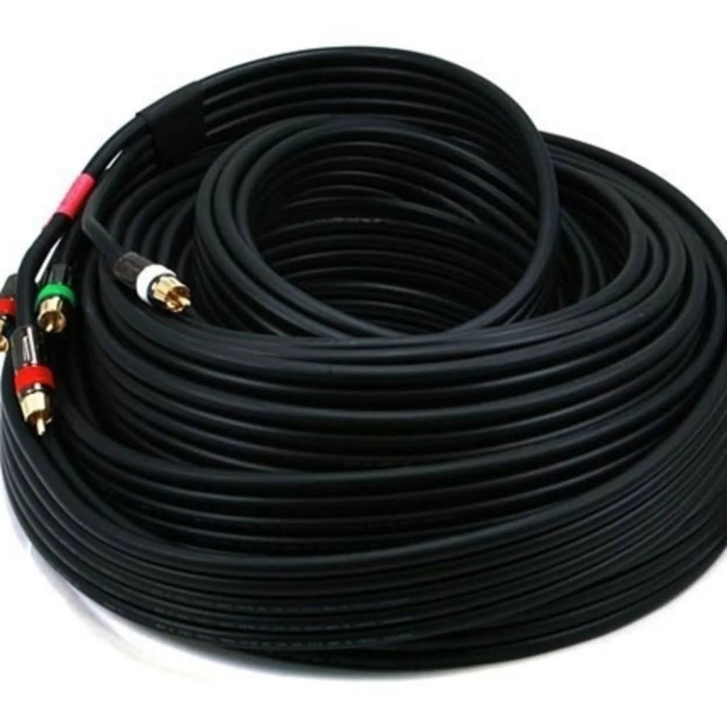 50ft 18AWG CL2 5-rca Component Video Audio Coaxial Cable Black R6827