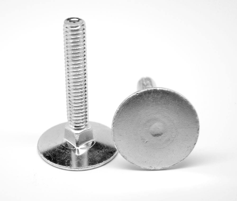 3/8x22-16 x 1x22 Coarse Thread Grade 2 Elevator Bolt Low Carbon Steel Zinc Plated Pk 300 Z412