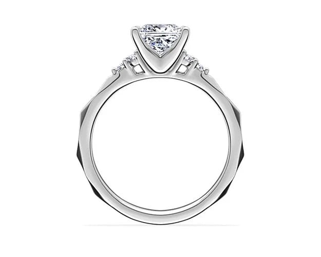 14K White Gold Princess Cut Diamond Ring R19545