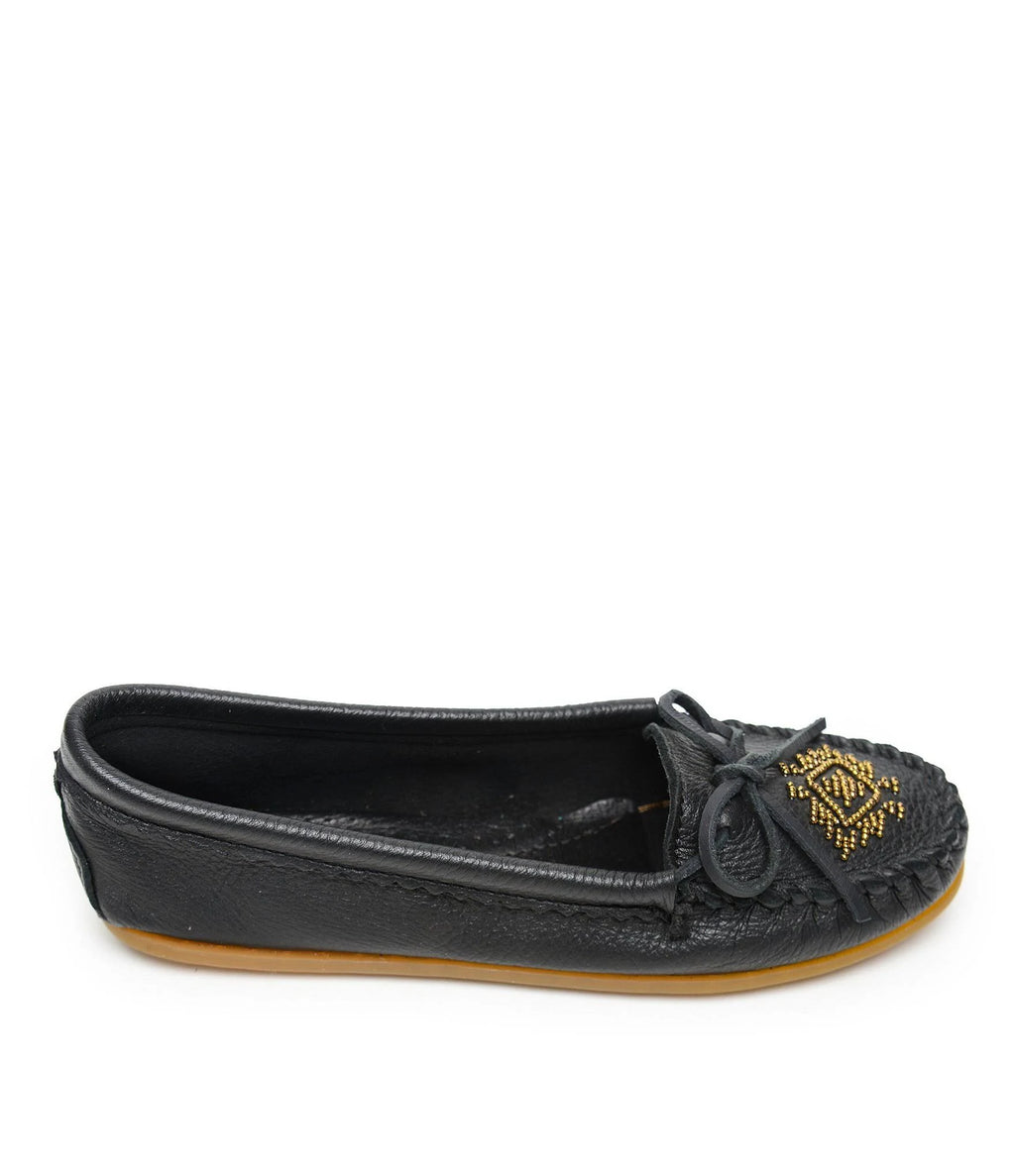 Deerskin Beaded Moc - Carmel 10 V4397