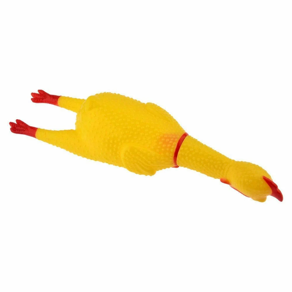 Screaming Rubber Chicken Chew Toy 12" Inches N6170