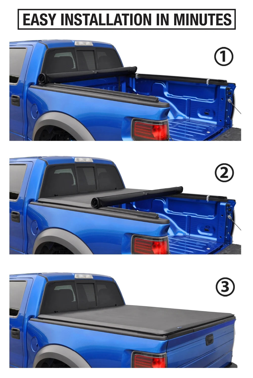 Soft Roll-up Truck Bed Tonneau Cover Vinyl Q975