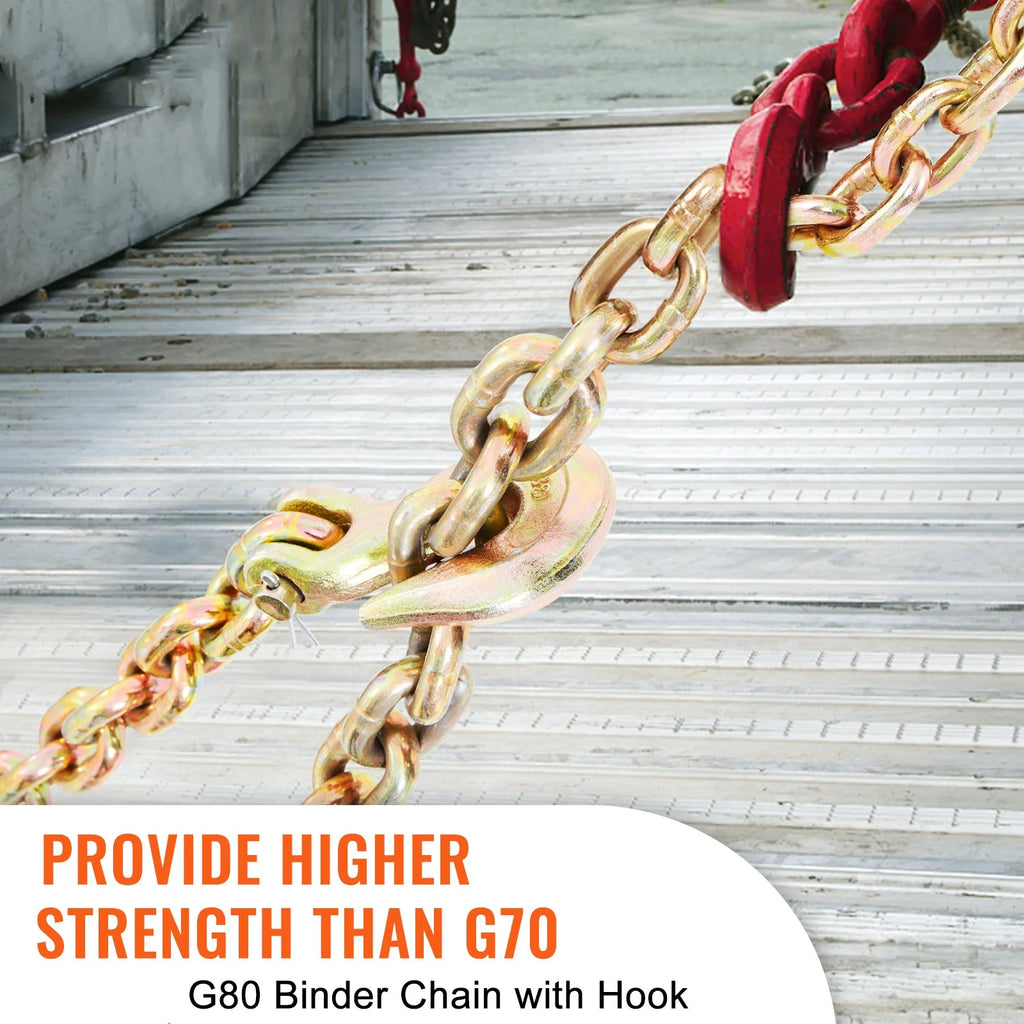 G80 Tow Chain with Hooks 3/8'' x 20' G7313