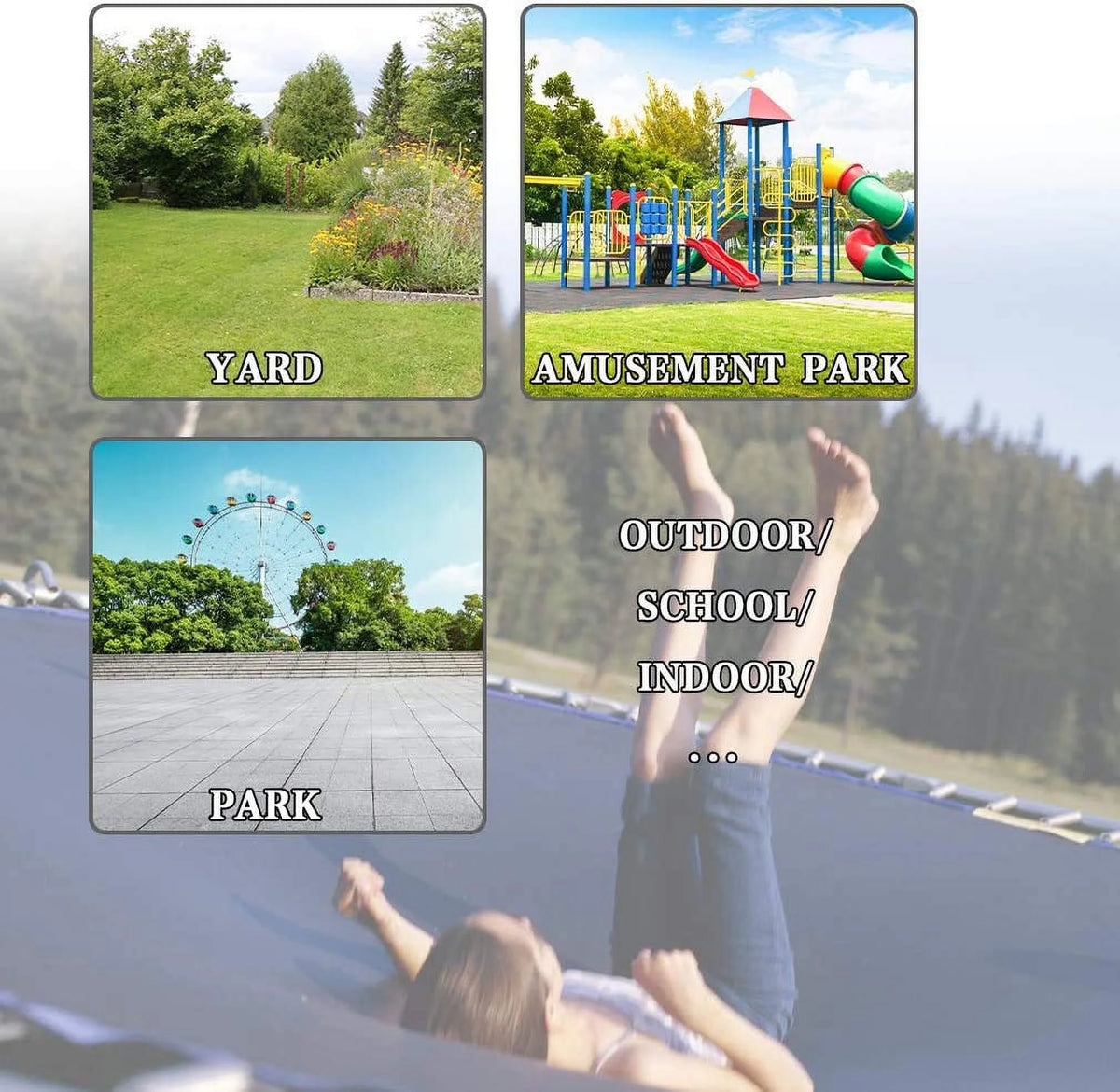 10 FT Trampoline with Safety Enclosure Net F4649