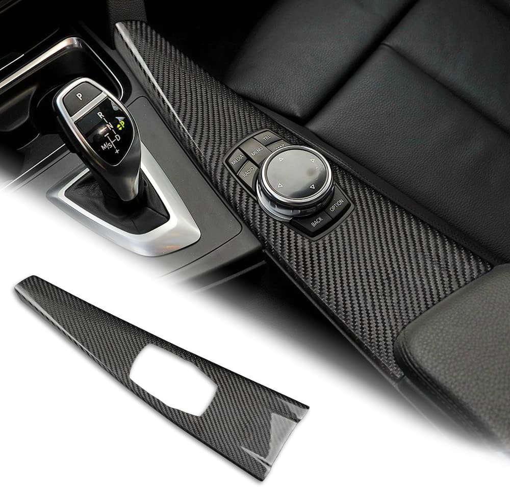 Carbon Fiber Car Gear Shift Knob Panel Cover Trim Sticker Kit T8028