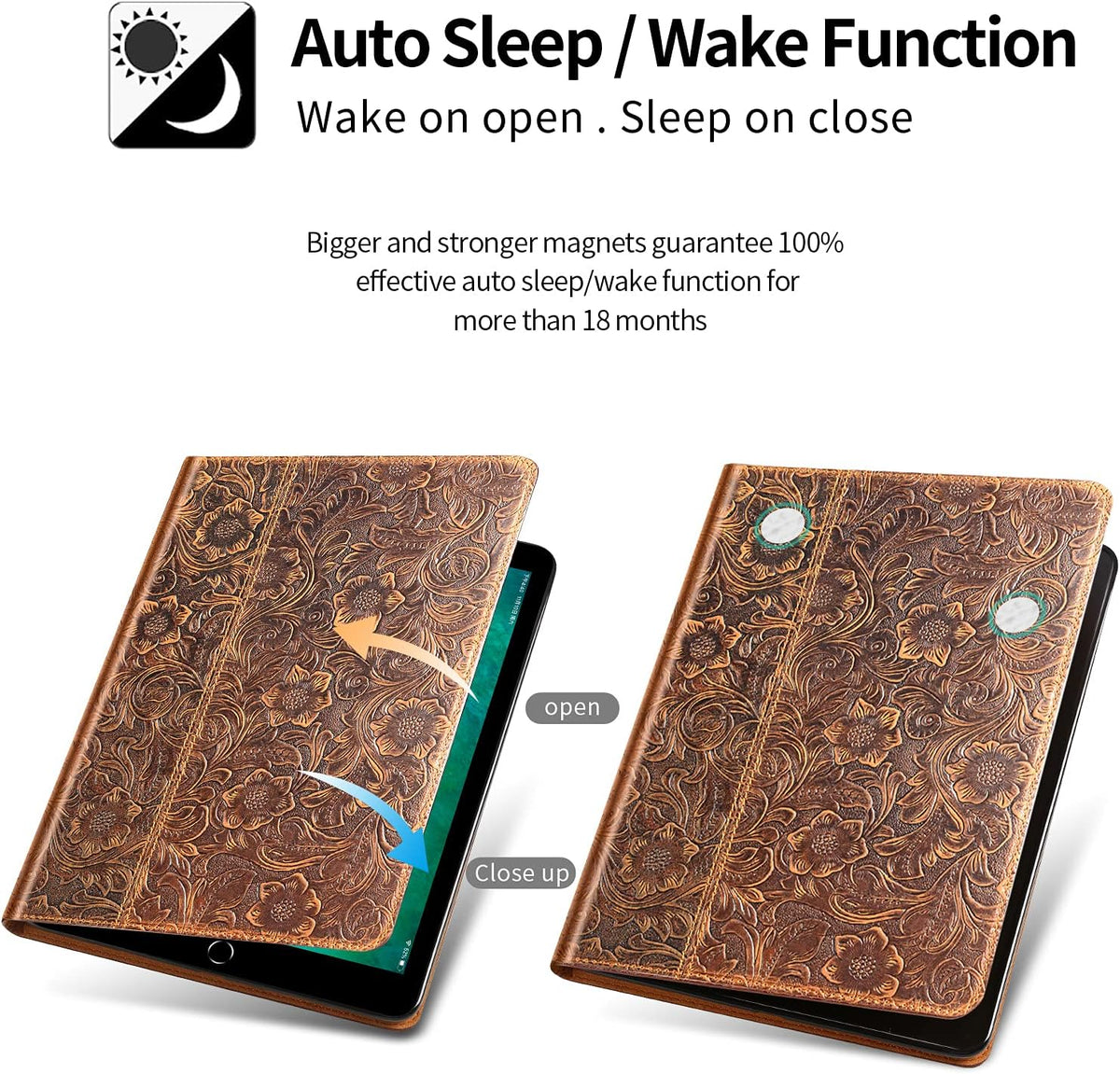 Genuine Leather Case for iPad Pro 12.9 inch 1st & 2nd Gen with Sleep/Wake Cover E452794