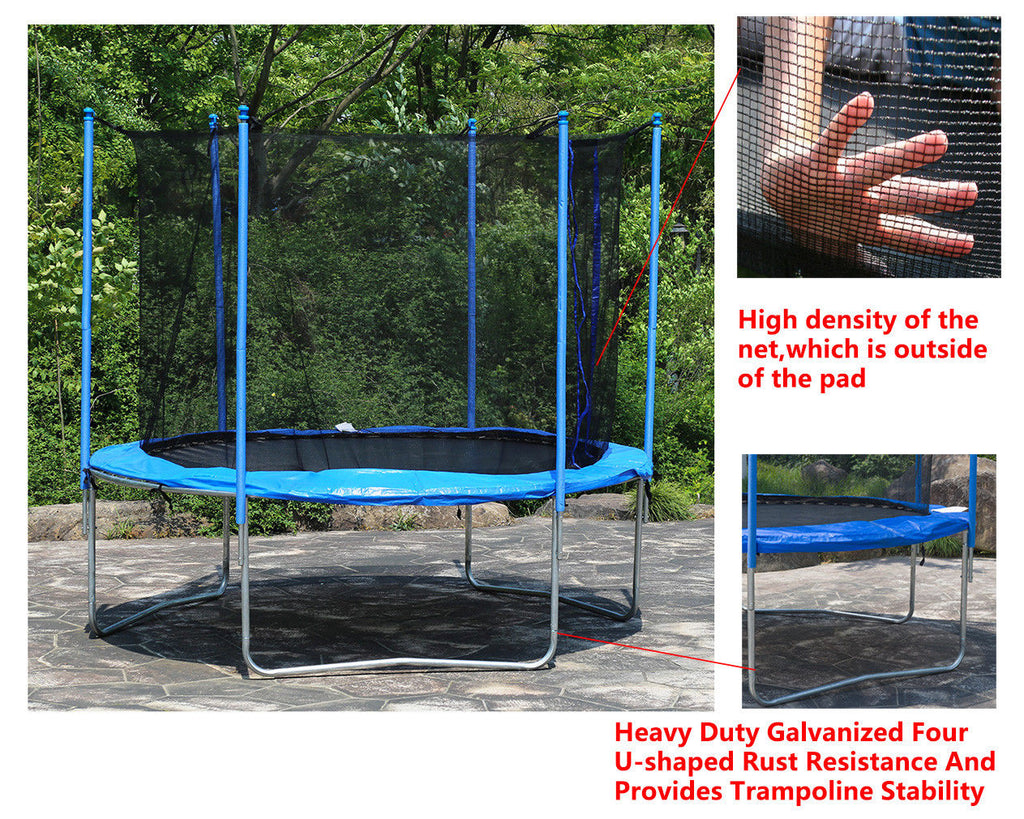 10 FT Trampoline with Safety Enclosure Net F4649