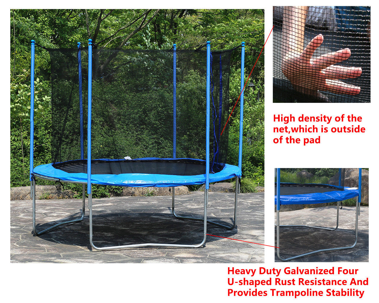 10 FT Trampoline with Safety Enclosure Net F4649