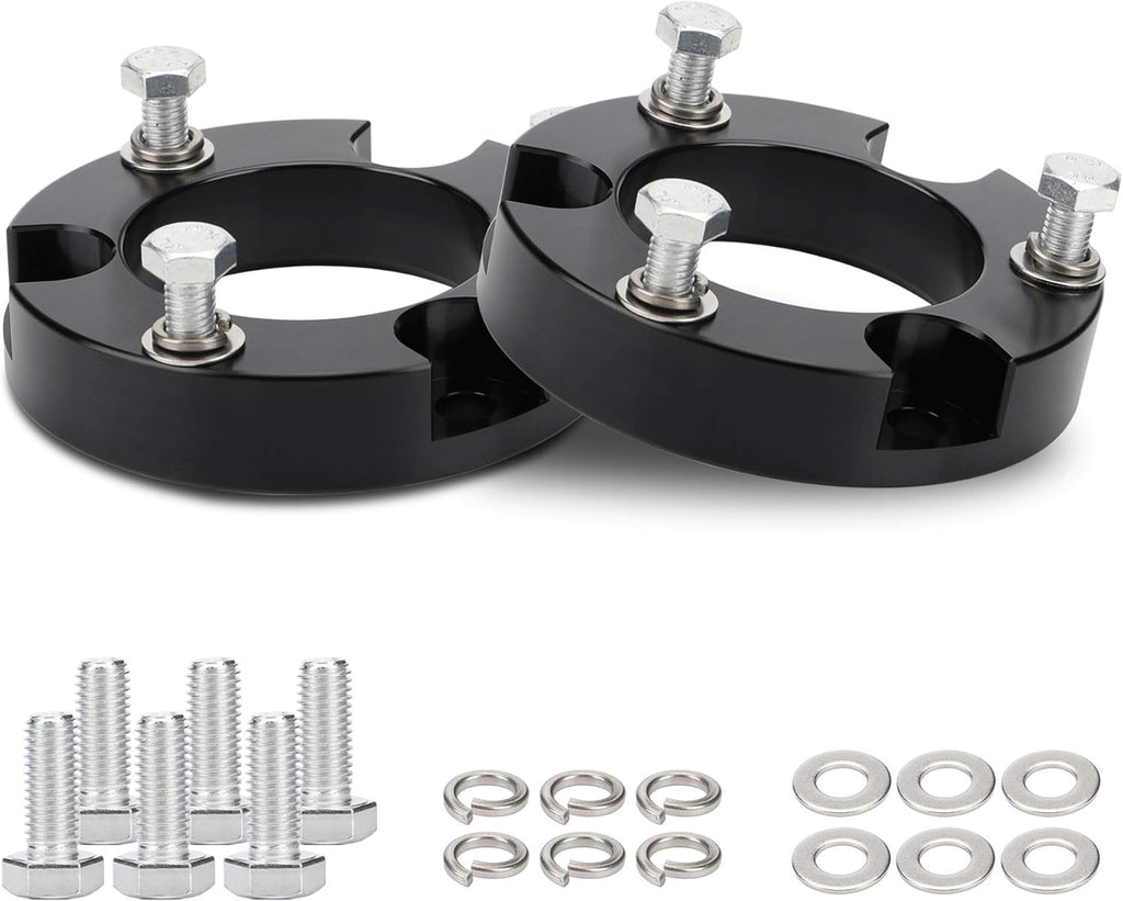 2'' Rear Black Leveling Lift Block Kit Square U-Bolts Pack of 2 S371273