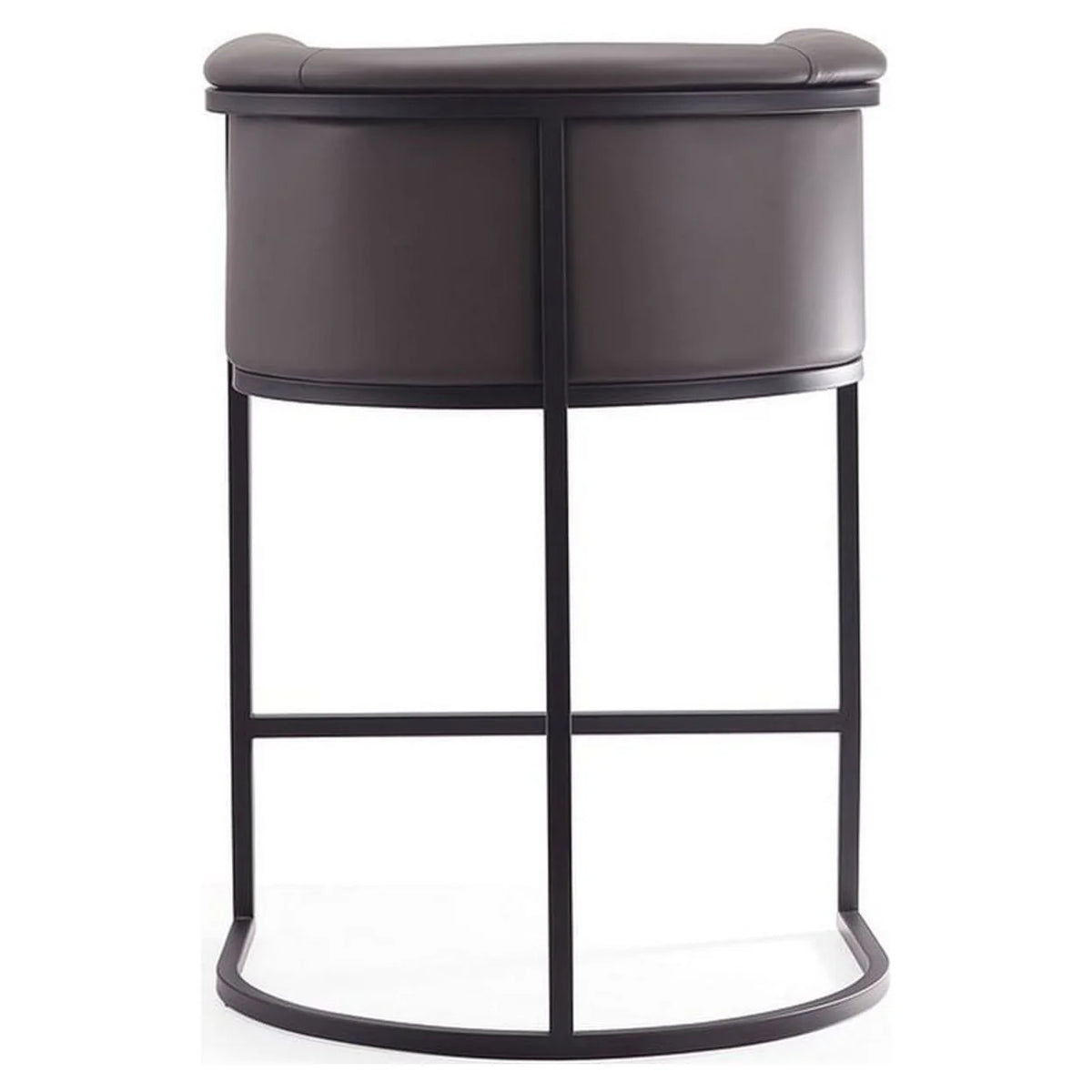 Pebble and Black Metal Counter Height Bar Stool (Set of 2) G930447