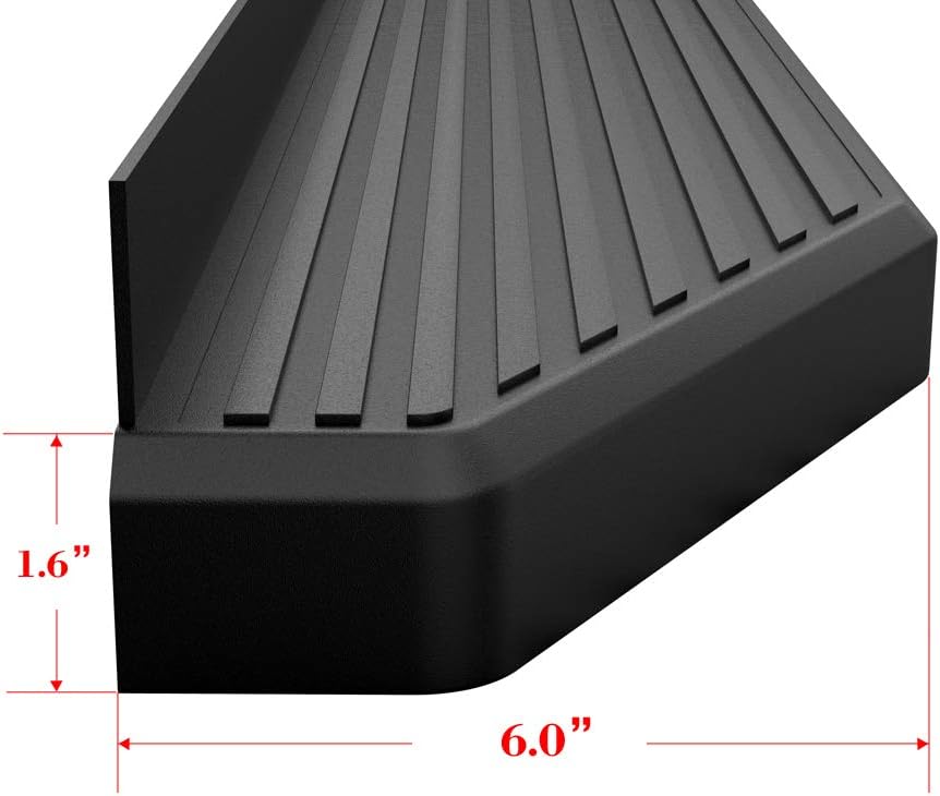 6-inch Aluminum Black Running Boards Side Steps for Toyota Tacoma Double Crew Cab M344902
