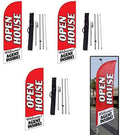 Red 8ft Feather Banner Flag Kit with Flag Poles M306